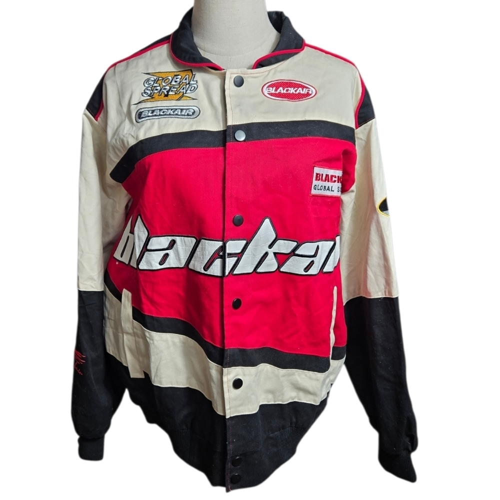 VAMTAC Black Air Motorsports Men's Red and Black Lightweight Racing Jacket